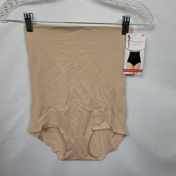 SALE5/$25 Skinnygirl Smoothers & Shapers Shaping Sonic Edge High Waist Brief Tan - Picture 3 of 9